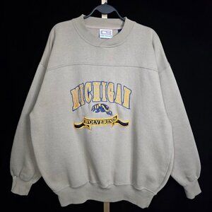 Vintage 90s University Michigan Wolverines Sweatshirt Crable Sport L